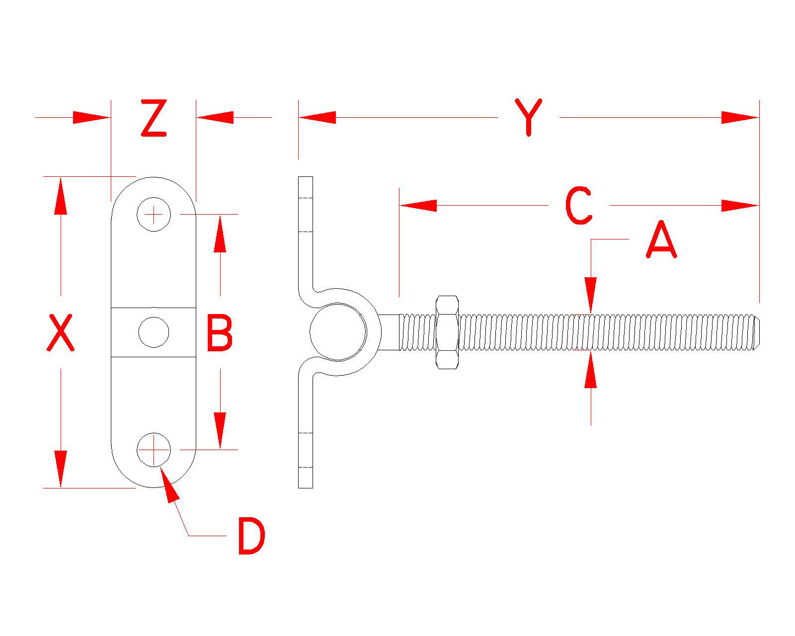 Turnbuckle Wall Toggle - Suncor Stainless