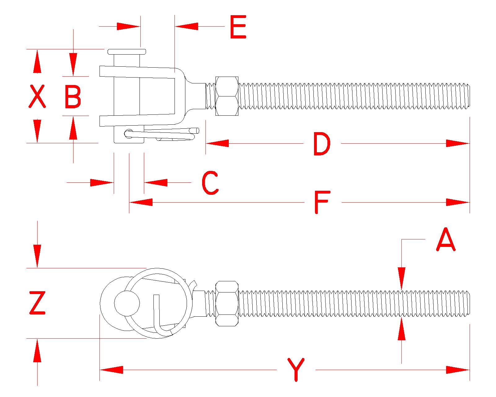 Turnbuckle Jaw - Suncor Stainless