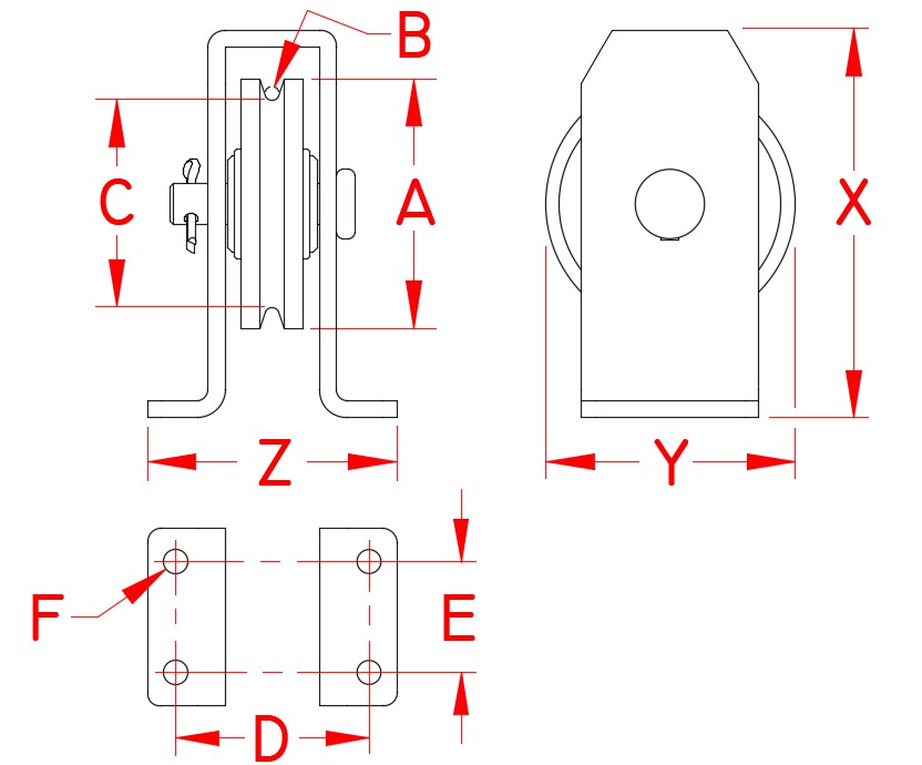 Surface Mount Block (Wire) - Suncor Stainless