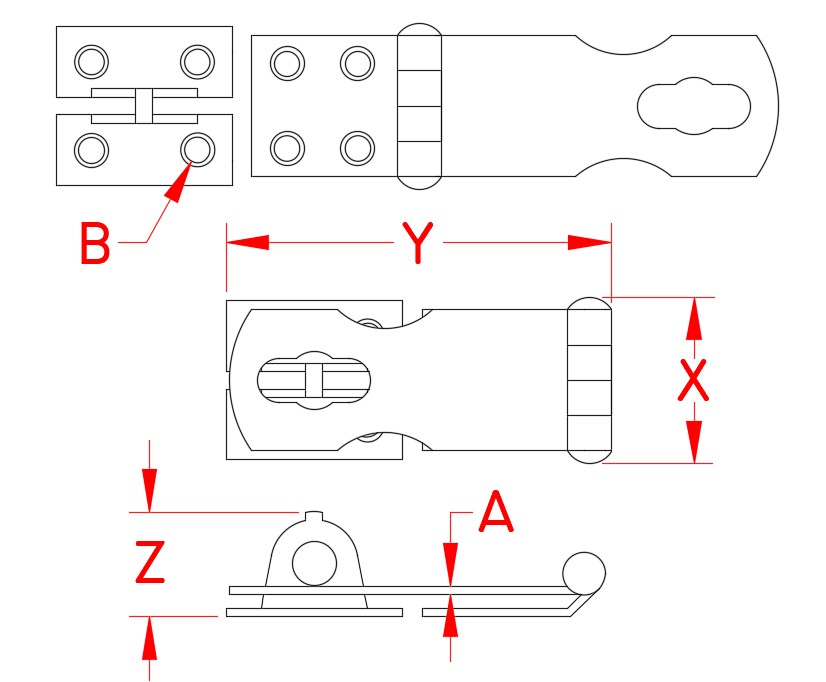 Safety Hasp - Suncor Stainless