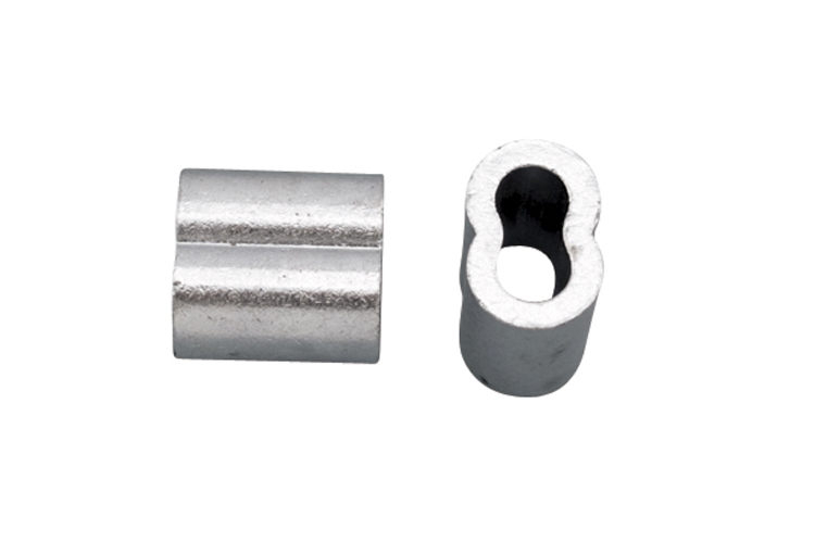 10 Zinc Plated Copper Swage Sleeves Crimping Loop Sleeve for 1/4 Diameter Wire Rope and Cable Zinc Plated Copper Double Barrel Crimp Sleeves Zinc Plated Copper Sleeves for Wire 