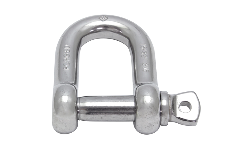 Stainless Steel Straight D Shackle with Screw Pin Forged, S0117-0005, S0117-0006, S0117-0008, S0117-0010, S0117-0012, S0117-0016, S0117-0020